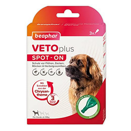 Produktbild von Beaphar VETOplus Spot-On Zeckenschutz für große Hunde ab 30 kg - 3 x 4 ml