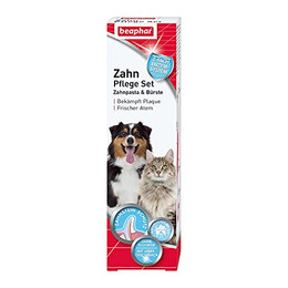 Produktbild von Beaphar Zahnpflege Set für Hunde und Katzen - 100 g