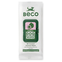Produktbild von Beco Bambus Hundetücher Kokosnuss-Duft - 80 Stk.