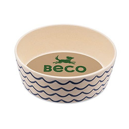 Produktbild von Beco Hundenapf Bambus Meereswellen groß 18,5 cm