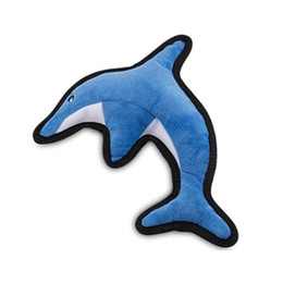 Produktbild von Beco Pets Hunde-Plüschspielzeug Delfin David blau
