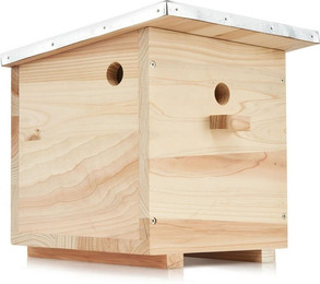 Produktbild von BEESI Insektenhotel Hummelhaus groß, (Packung, 1-St., inkl. Nistmaterial I Kapok, Nistkarton, Holzspäne), 32T x 26,8B x 31,5H cm