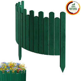 Produktbild von Beeteinfassung Rasenkante 100 cm lang Flexibler Gartenzaun Rollzaun Steckzaun Höhe 30 cm Grün