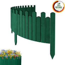 Produktbild von Beeteinfassung Rasenkante 200cm Flexibler Gartenzaun Rollzaun Palisade Höhe 30 cm, Grün