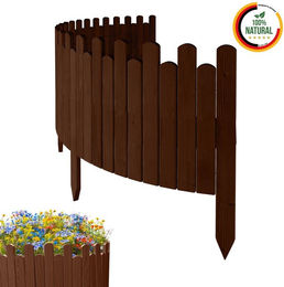 Produktbild von Beeteinfassung Rasenkante 200cm Flexibler Gartenzaun Rollzaun Palisade Höhe 40 cm, Braun