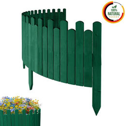 Produktbild von Beeteinfassung Rasenkante 200cm Flexibler Gartenzaun Rollzaun Palisade Höhe 40 cm, Grün