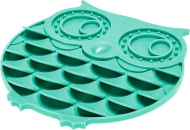 Produktbild von Beeztees Antischlingnapf Leckmatte Eule aus Silikon grün