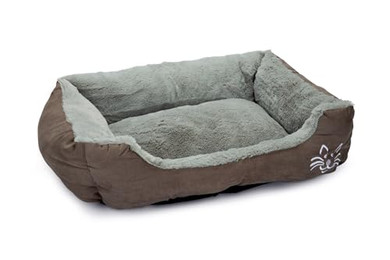 Produktbild von Beeztees Baboo Katzenbett grau 48x37x18 cm