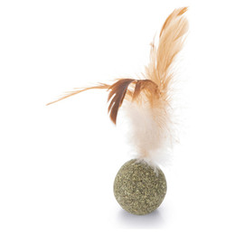 Produktbild von Beeztees Catnip Ball mit Federn natur