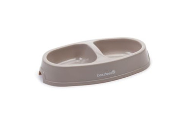 Produktbild von Beeztees Doppelnapf Katze Kunststoff beige - 2 x 0,15 l