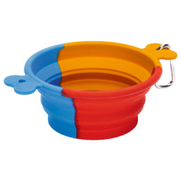 Produktbild von Beeztees Faltbarer Reisenapf Rua aus Silikon rot - 750 ml