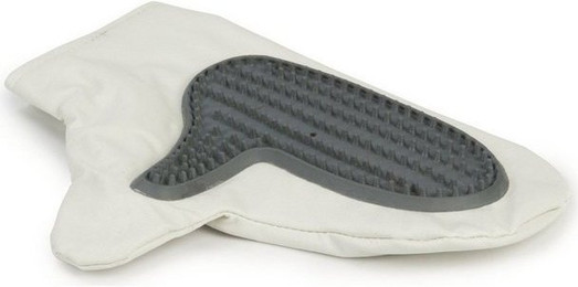 Produktbild von Beeztees Fellpflegehandschuh wasserabweisend weiß/grau