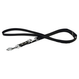 Beeztees Führleine Hundeleine Leder schwarz 200x18 cm - 200 cm – Bild 1 von 2