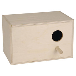 Produktbild von Beeztees Holz Nistkasten mit rechtem Loch
