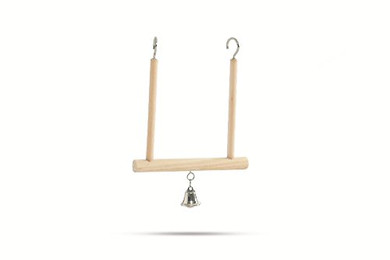 Produktbild von Beeztees Holzschaukel mit Glocke für Vögel