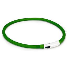 Beeztees Hunde Leuchthalsband Silikon LED Dogini grün – Bild 1 von 2