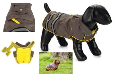 Produktbild von Beeztees Hunde-Regenmantel Seja grau