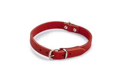 Produktbild von Beeztees Hundehalsband Leder rot
