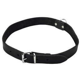 Produktbild von Beeztees Hundehalsband Leder schwarz