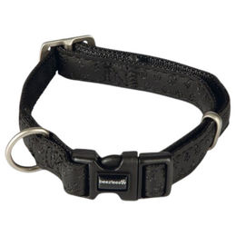 Produktbild von Beeztees Hundehalsband Mac Leder schwarz