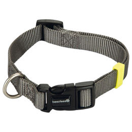 Produktbild von Beeztees Hundehalsband Uni dunkelgrau