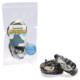Produktbild von Beeztees Hundesnack Lachshaut Rondos - 50 g