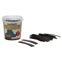 Produktbild von Beeztees Hundesnack Lamm+Reis Streifen - 500 g