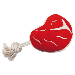 Produktbild von Beeztees Hundespielzeug BBQ Steak aus Plüsch rot