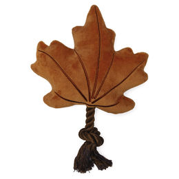 Produktbild von Beeztees Hundespielzeug Blatt mit Seil aus Plüsch braun