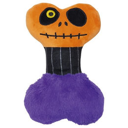 Produktbild von Beeztees Hundespielzeug Halloween Knochen aus Plüsch orange/violett