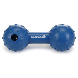 Produktbild von Beeztees Hundespielzeug Hantel mit Glocke aus Vollgummi blau