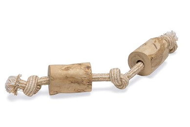 Produktbild von Beeztees Hundespielzeug Patries aus Kaffeeholz und Baumwolle Größe L