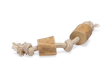 Produktbild von Beeztees Hundespielzeug Patries aus Kaffeeholz und Baumwolle Größe M - 35 cm