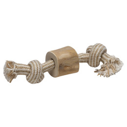 Produktbild von Beeztees Hundespielzeug Patries aus Kaffeeholz und Baumwolle Größe S