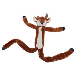 Produktbild von Beeztees Hundespielzeug Rentier mit Seil aus Plüsch braun