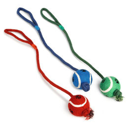 Produktbild von Beeztees Hundespielzeug Tennisball am Seil