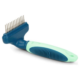 Produktbild von Beeztees Hundestriegel mit rotierenden Stiften blau/mint