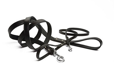 Produktbild von Beeztees Ipts Lederleine 165 x 20 cm schwarz - 165 cm