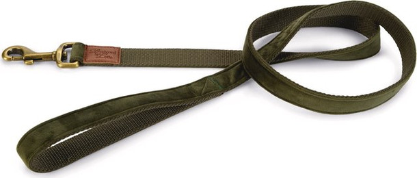 Produktbild von Beeztees K&Bz Hundeleine Velours Grün 120 x 25 mm - 2000 g