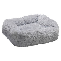 Produktbild von Beeztees Katzenbett Fae rund grau aus Plüsch