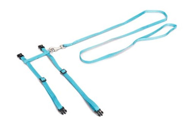 Produktbild von Beeztees Katzengeschirr Uni Nylon hellblau