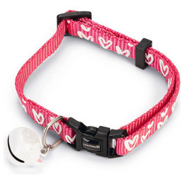 Produktbild von Beeztees Katzenhalsband Herz Nylon rosa