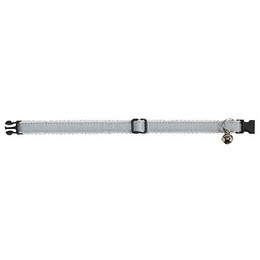 Produktbild von Beeztees Katzenhalsband Nylon reflektierend grau/weiß