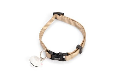 Produktbild von Beeztees Katzenhalsband Uni Nylon beige