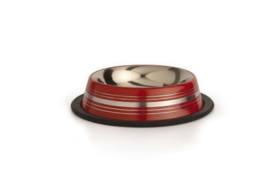 Produktbild von Beeztees Katzennapf Stripes rutschfest rot - 180 ml