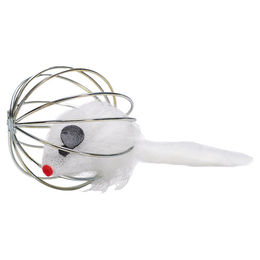 Produktbild von Beeztees Katzenspielzeug Drahtball mit Plüschmaus