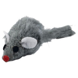 Produktbild von Beeztees Katzenspielzeug Kurzhaar Maus Plüsch grau