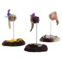 Produktbild von Beeztees Katzenspielzeug Maus auf Feder