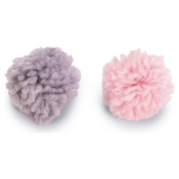 Beeztees Katzenspielzeug Orco Wolle Bälle rosa-grau - 2 x 4 cm – Bild 1 von 2