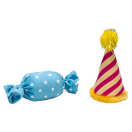 Produktbild von Beeztees Katzenspielzeug Partyhut und Bonbon